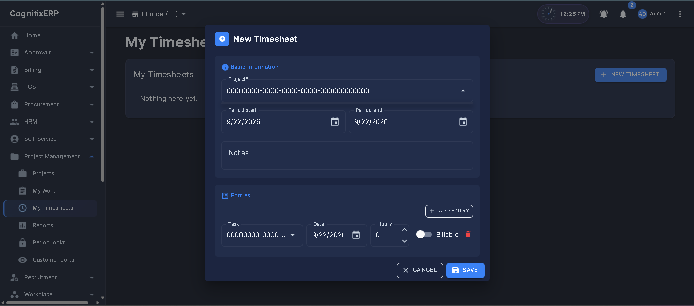 Project Timesheets