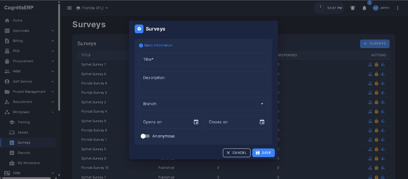 Workplace Surveys