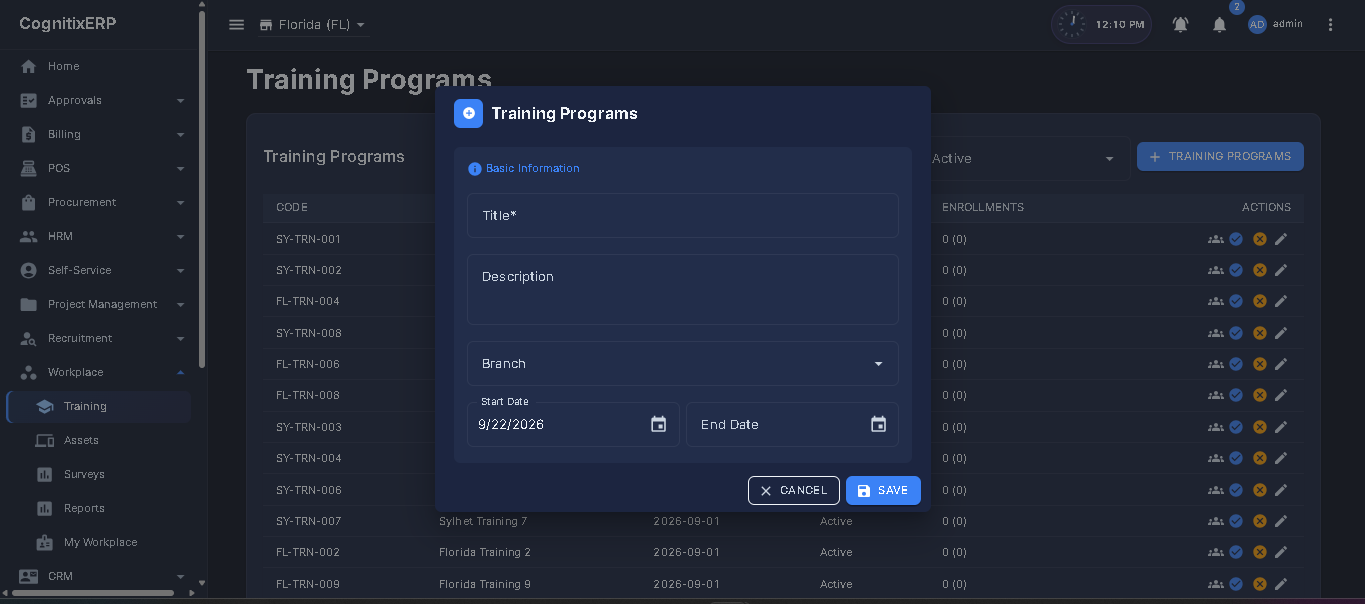 Workplace Training programs